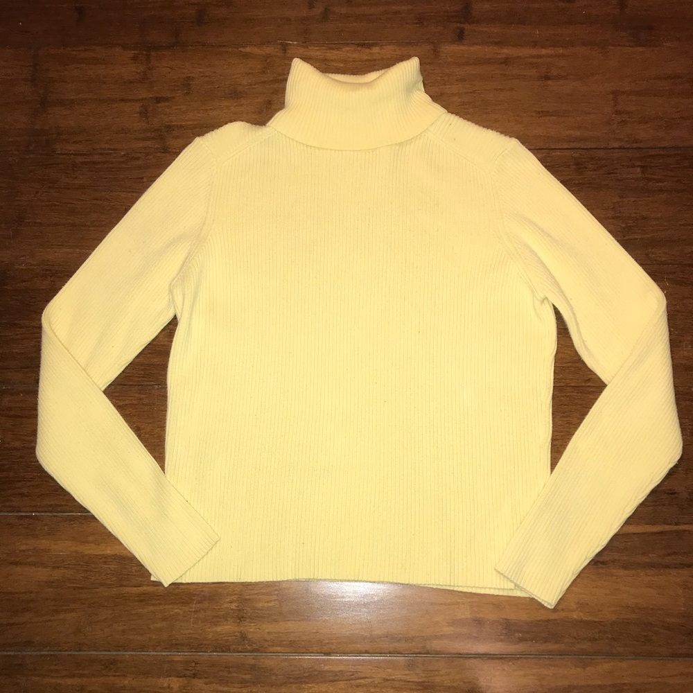 yellow turtle neck